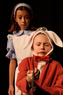 Emily Baker and Andy Pavey in Alice in Wonderland