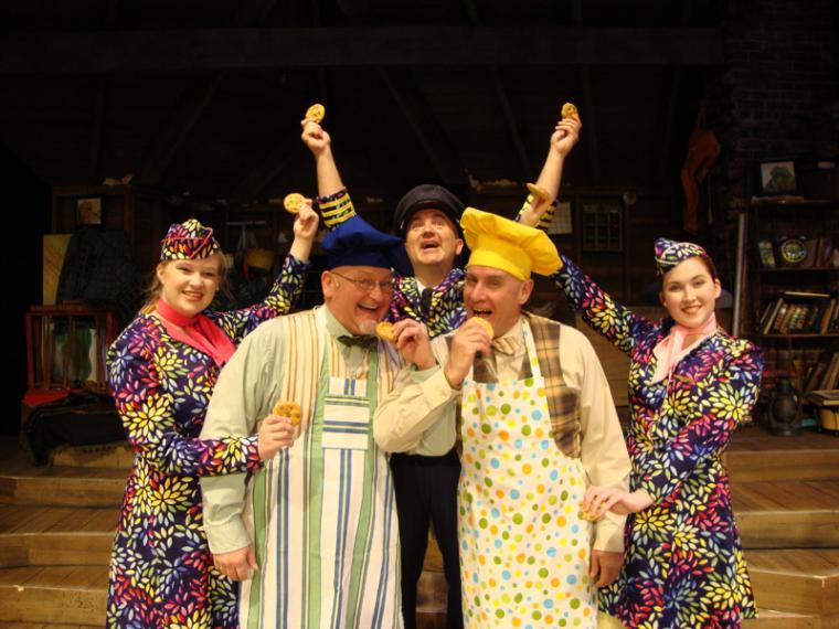 Noel Huntley, Janos Horvath, Marc Ciemiewicz, Brad Hauskins, and Morgan Griffin in A Year with Frog & Toad