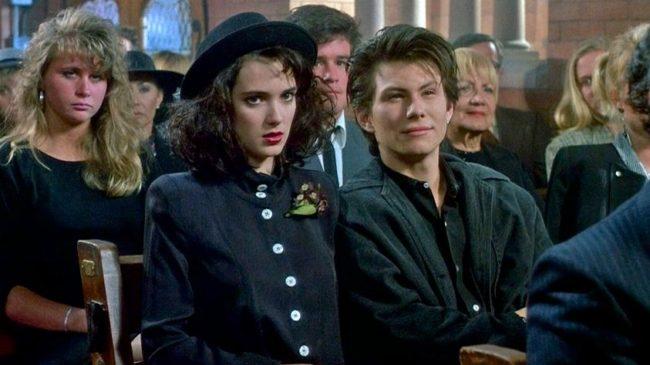 Winona Ryder and Christian Slater in Heathers
