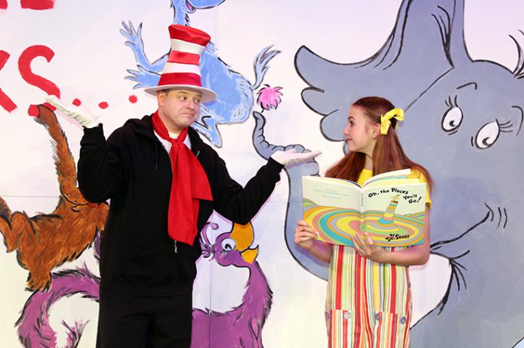 Tristan Layne Tapscott and Ellerie Hurley in Seussical