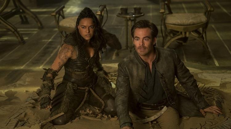 Michelle Rodrieguez and Chris Pine in Dungeons & Dragons: Honor Among Thieves