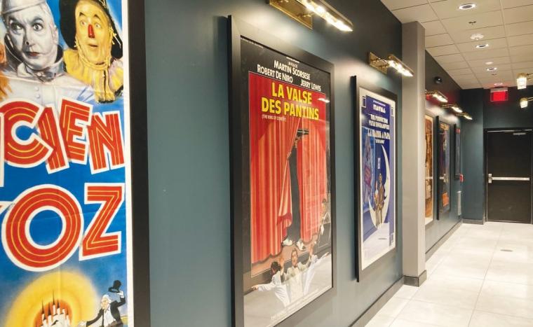 Vintage original movie posters line the hallways (photo by Todd McGreevy)