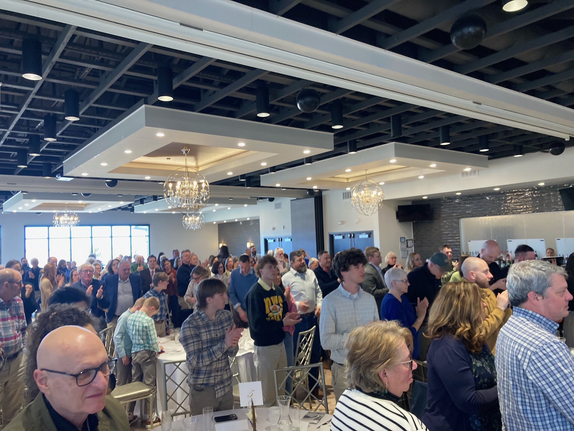 Attendees give standing ovation to Kathy Wine awarded the Nahant Achievement Ober Award 2025