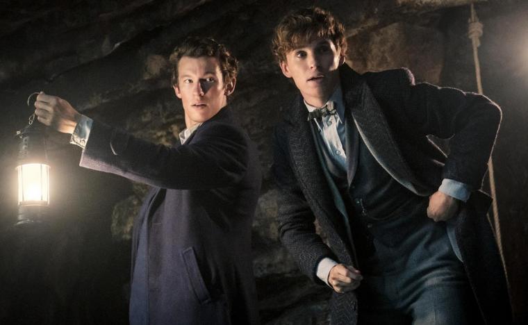 Callum Turner and Eddie Redmayne in Fantastic Beasts: The Secrets of Dumbledore