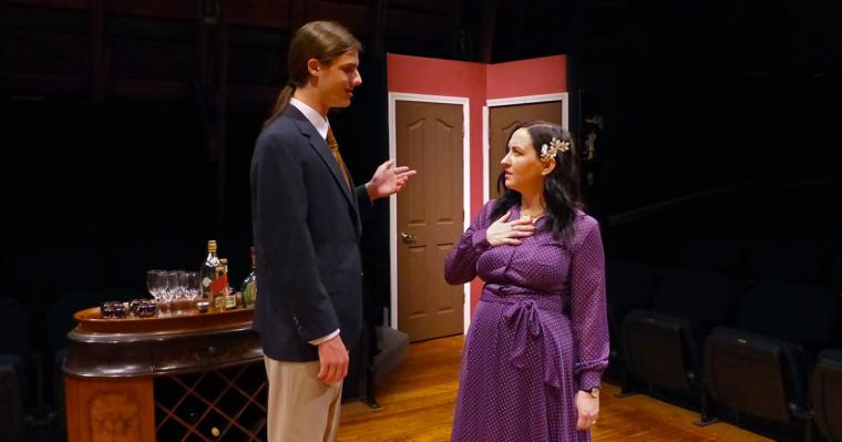 Perry Farley and Dana Skiles in "Laura"