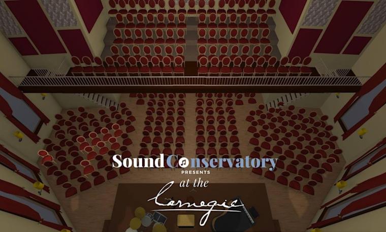 A rendering of a new mezzanine level at Sound Conservatory, which would add 100-120 seats, creating a total capacity of up to 320.