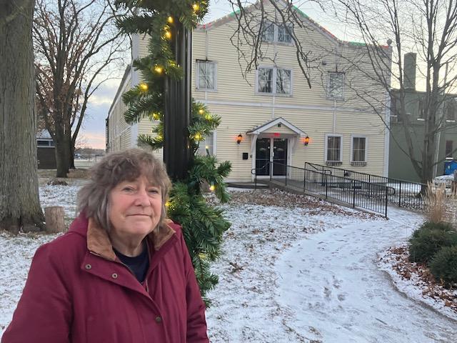 Chris Jansen, artistic director of New Ground Theatre, outside Village Theatre on Dec. 11, 2024 (photo by Jonathan Turner).