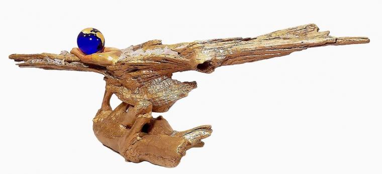 Robert Sunderman's "Blue Pearl Hope: Shattered Glass Series" at the Quad City Arts International Airport Gallery -- May 2 through June 30.